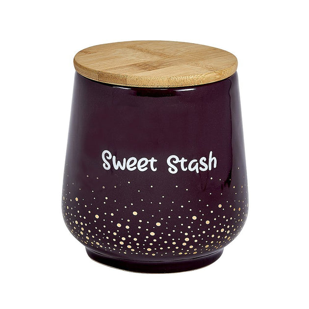 Gold Dots Sweet Stash Deluxe Canister Stash Jar - Glasss Station