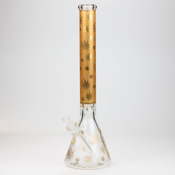 Gold Leaf 19.5" 9mm Beaker Bong - Glasss Station