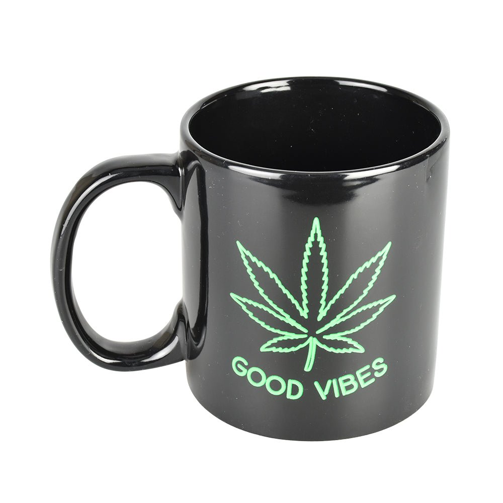 Good Vibes Blacklight Ceramic Drinking Mug - Glasss Station