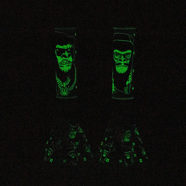 Gorilla Glow in the Dark 14" 7mm Beaker Bong - Glasss Station