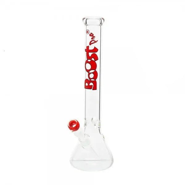 Grace Glass Boost 17" Red Beaker Bong - Glasss Station