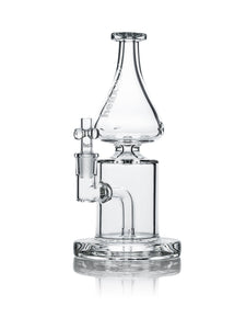 GRAV Helix Clear Straight Base w/ Fixed Downstem Water Pipe - Glasss Station