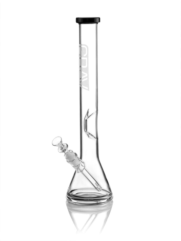 GRAV Large Black Accent Beaker Bong - Glasss Station