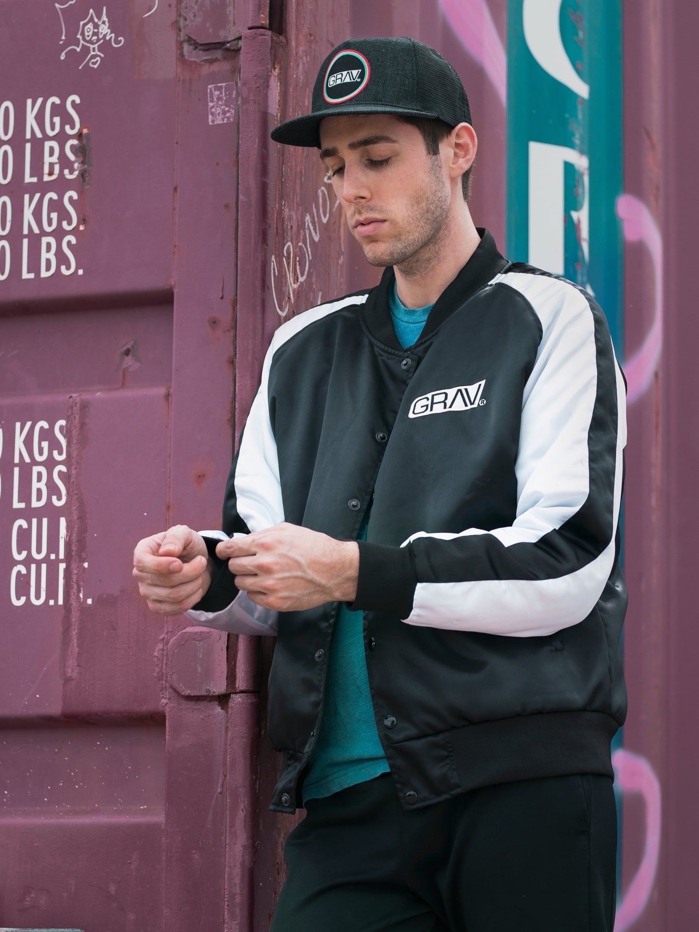 GRAV Satin Bomber Jacket - Glasss Station