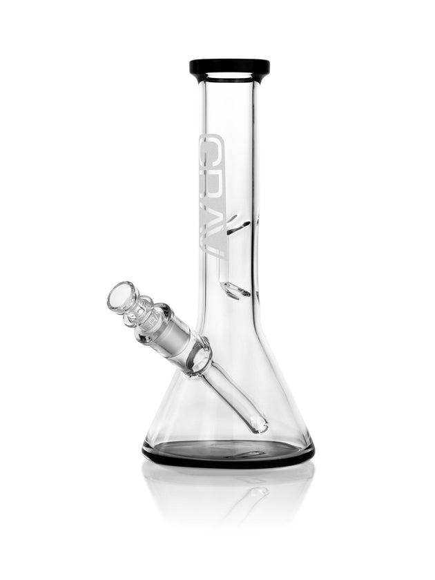 GRAV Small Black Accent Beaker Base Water Pipe - Glasss Station