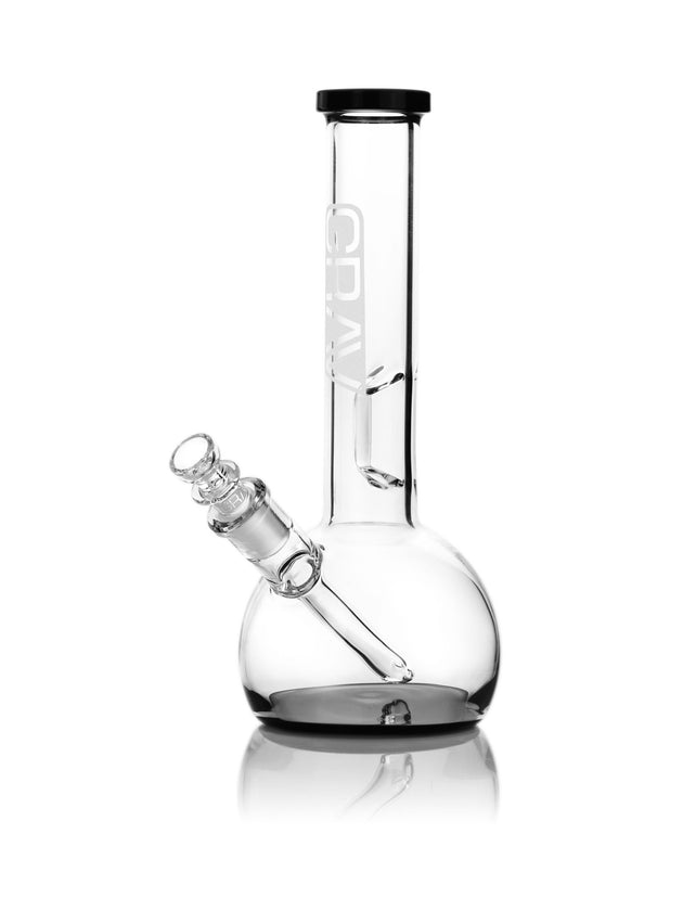 GRAV Small Black Accent Round Base Water Pipe - Glasss Station