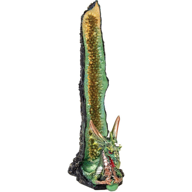 Green Dragon Geode Standing Incense Burner - Glasss Station