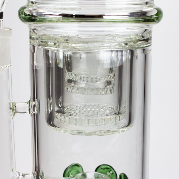 H2O Glass 17" Double Layer Honeycomb Bong - Glasss Station