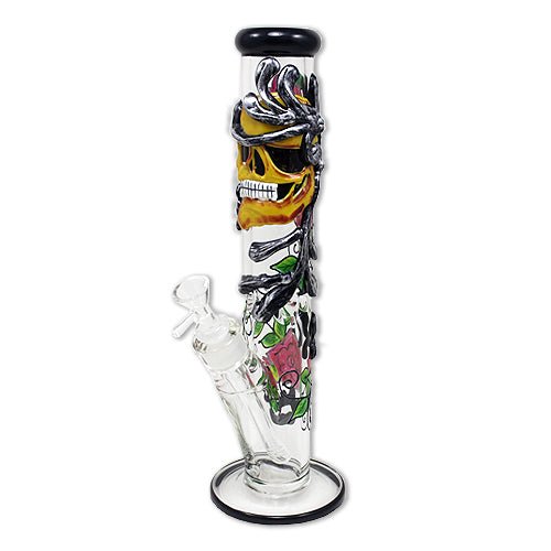 Headway 14" Heady Clay Skull Straight Tube - Glasss Station