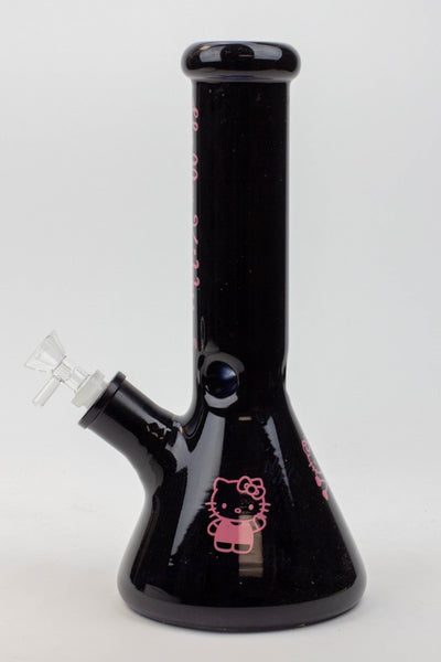 Hello Kitty 12" 7mm Black Beaker Bong - Glasss Station