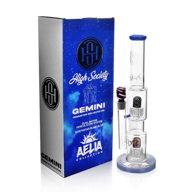 High Society Gemini Wig Wag Waterpipe - Glasss Station