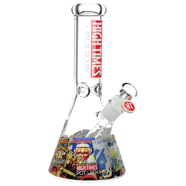 High Times x Pulsar Magazine Covers Beaker Bong - Glasss Station