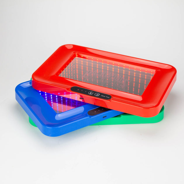 Infinity Mirror LED Rolling Tray - Glasss Station