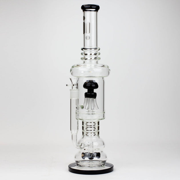 Infyniti 19" 7mm Flower Diffuser and Reverse Perc Glass Bong - Glasss Station