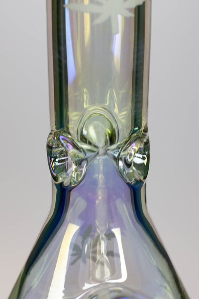 Infyniti | 24" 7mm Leaf Print Beaker Bong - Glasss Station