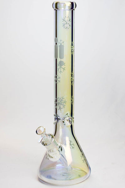 Infyniti Snowflake 18" 7mm Metallic Beaker Bong - Glasss Station