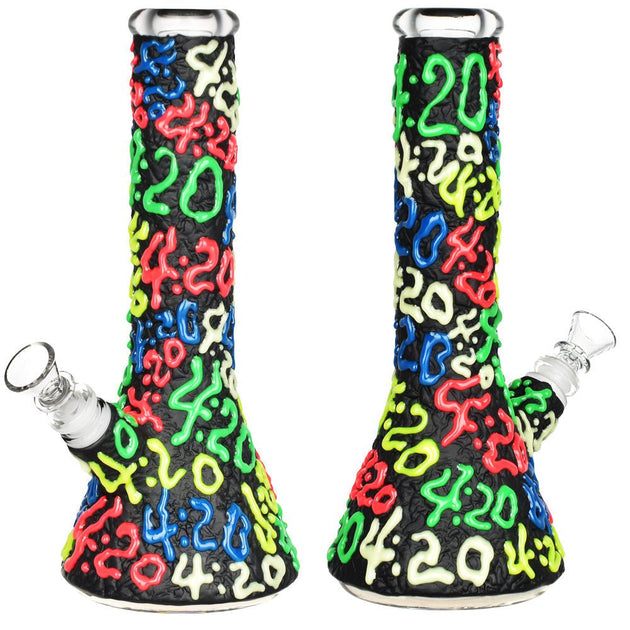 It's 420 Everywhere Glow in the Dark Beaker 10.25" Water Pipe - Glasss Station