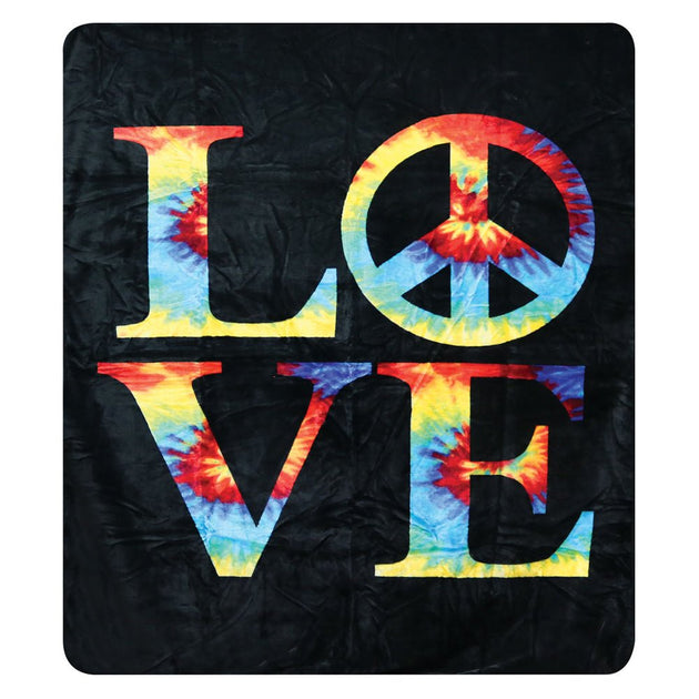 Love Tie Dye Fleece Blanket - Glasss Station