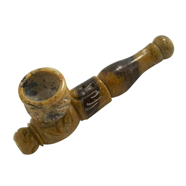 Multi-Colored Marble 4.25" Stone Pipe - Glasss Station