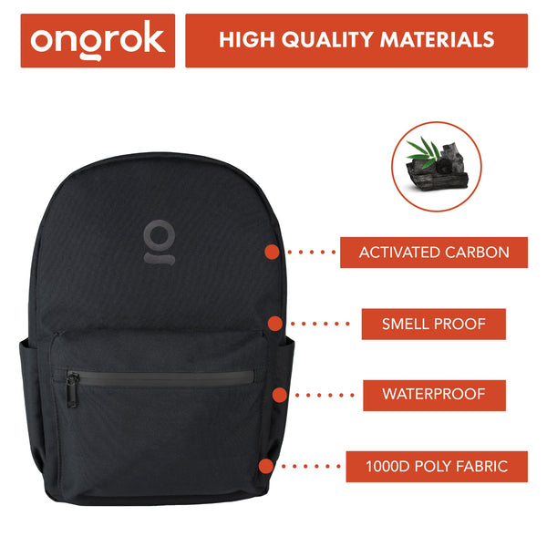 Ongrok Carbon Lined Smell Proof Back Pack - Glasss Station