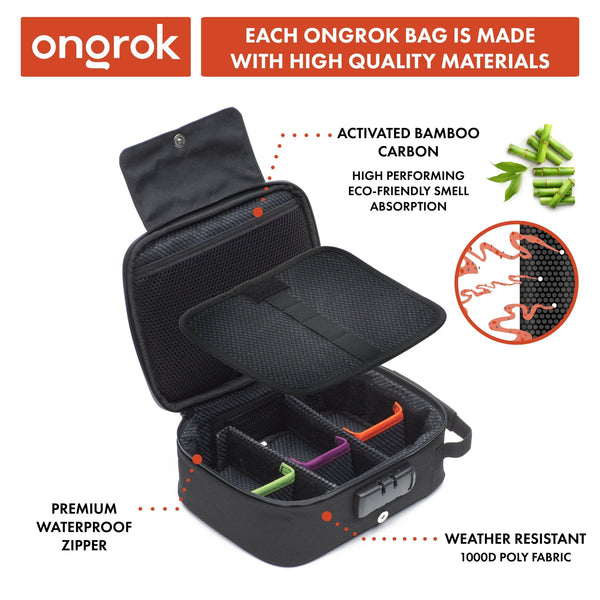 Ongrok Large Carbon Lined Case w/ Combo Lock - Glasss Station