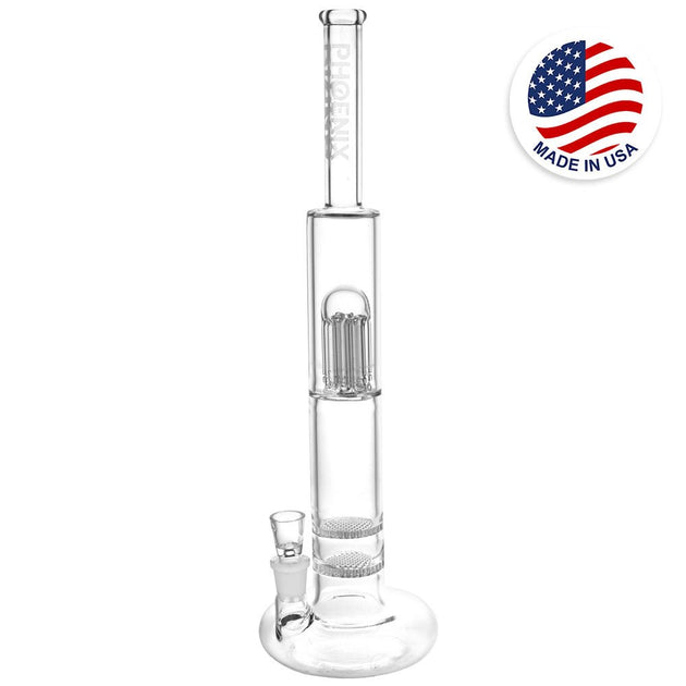 Phoenix Rising Dual Waffle Perc 17" Water Pipe - Glasss Station