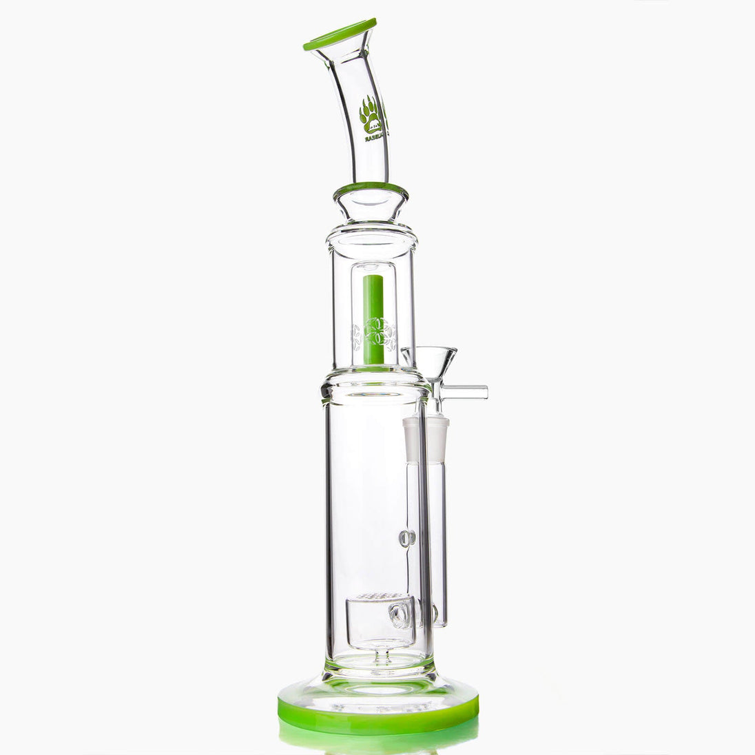 Pilot Diary 15" Double Perc Stemless Glass Bong - Glasss Station
