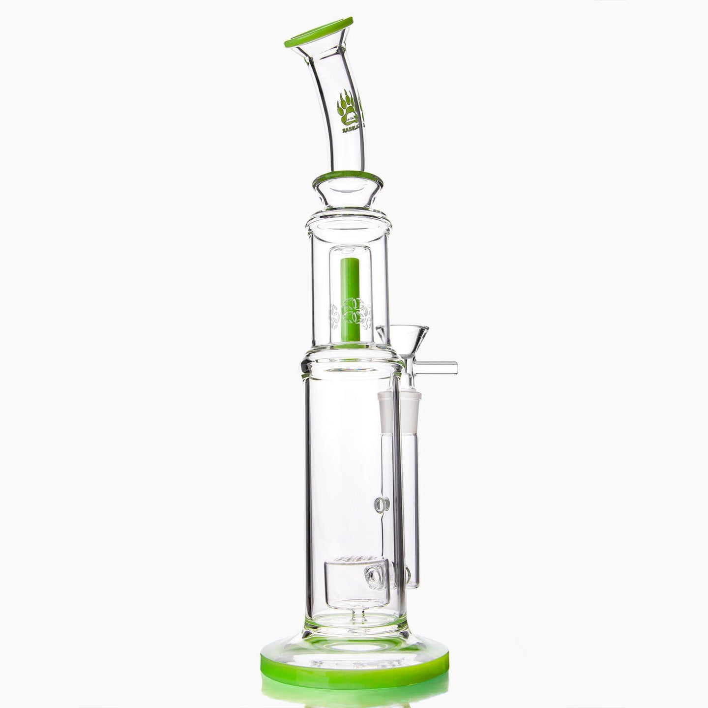 Pilot Diary 15" Double Perc Stemless Glass Bong - Glasss Station