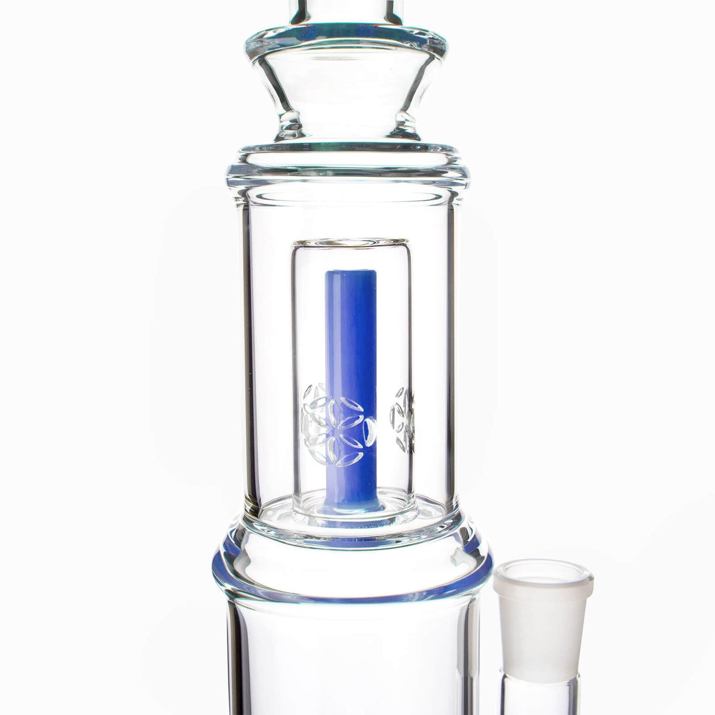 Pilot Diary 15" Double Perc Stemless Glass Bong - Glasss Station