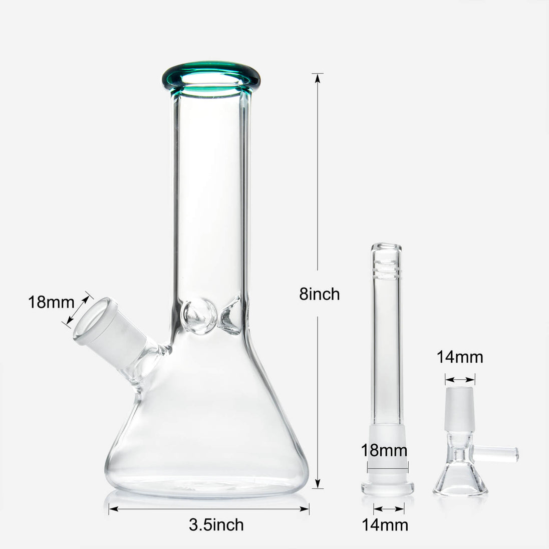 Pilot Diary 8" Mini Glass Bong - Glasss Station