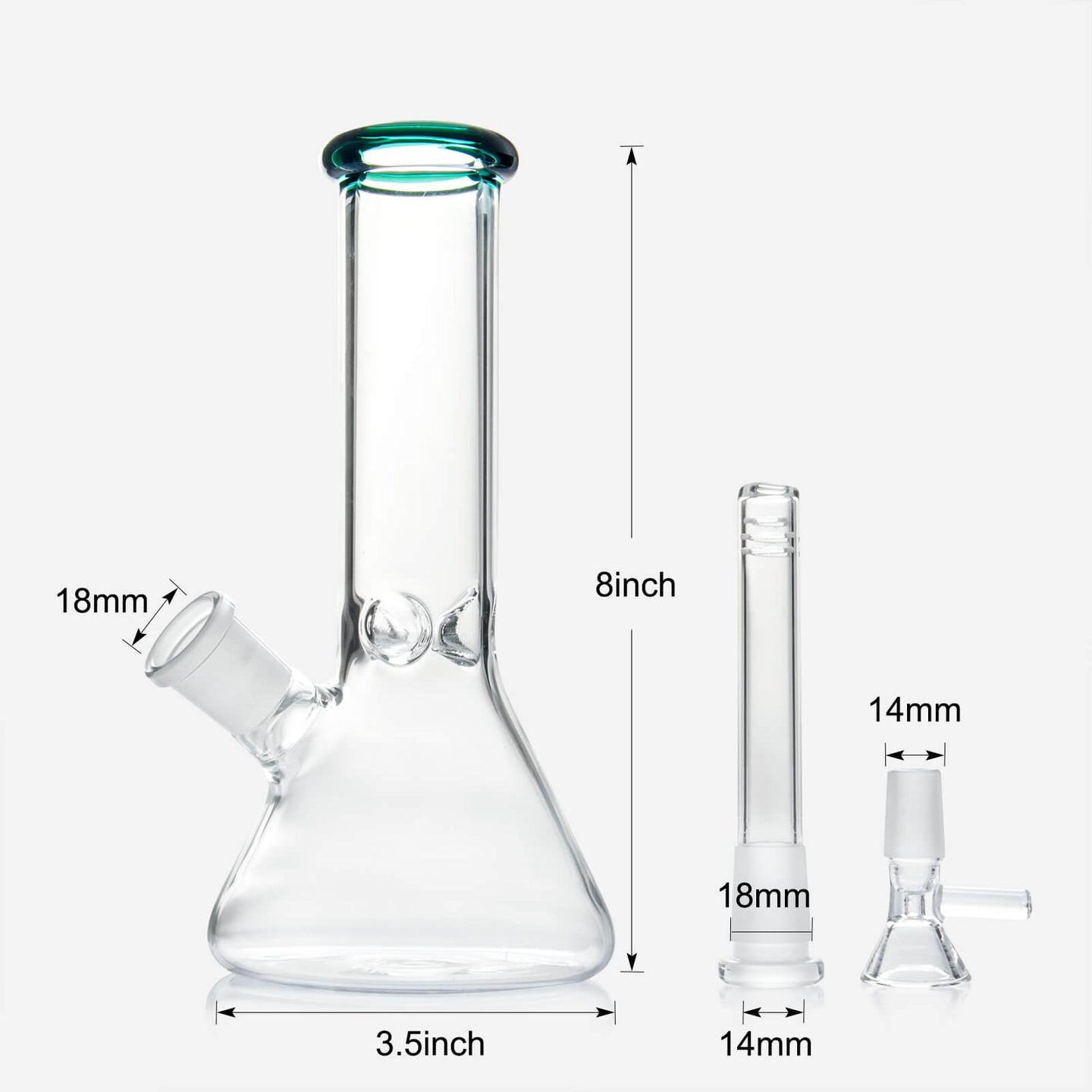 Pilot Diary 8" Mini Glass Bong - Glasss Station