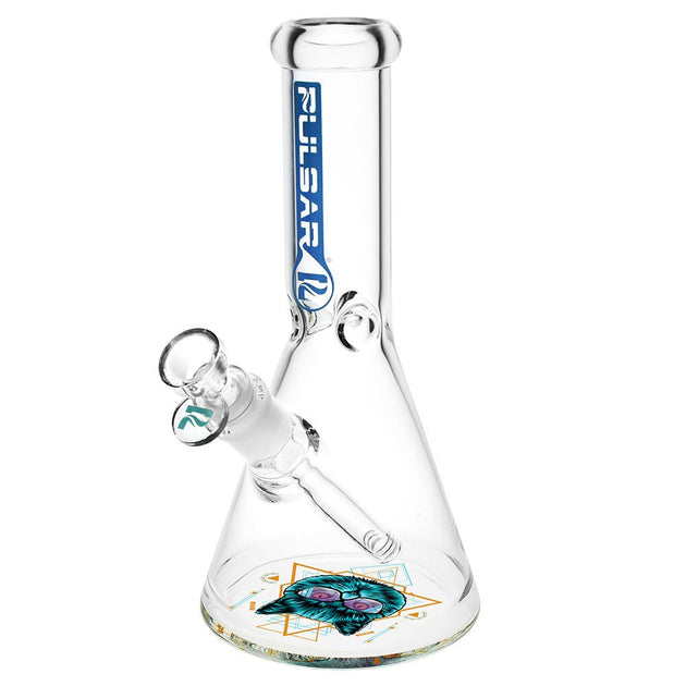 Pulsar Bottoms Up Sacred Cat Geometry 10" Water Pipe - Glasss Station