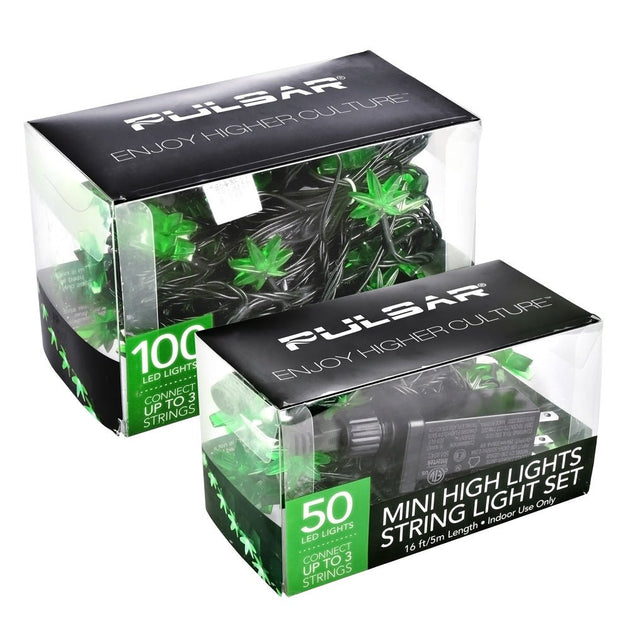 Pulsar Mini High Lights Hemp Leaf LED String Light Set - Glasss Station