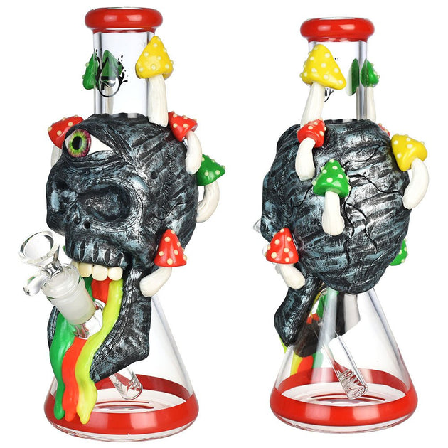 Pulsar Rainbow Puking Skull Beaker 10.25" Water Pipe - Glasss Station