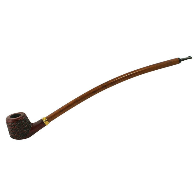 Pulsar Shire Pipes Curved Engraved Cherry Wood 15" Pipe - Glasss Station