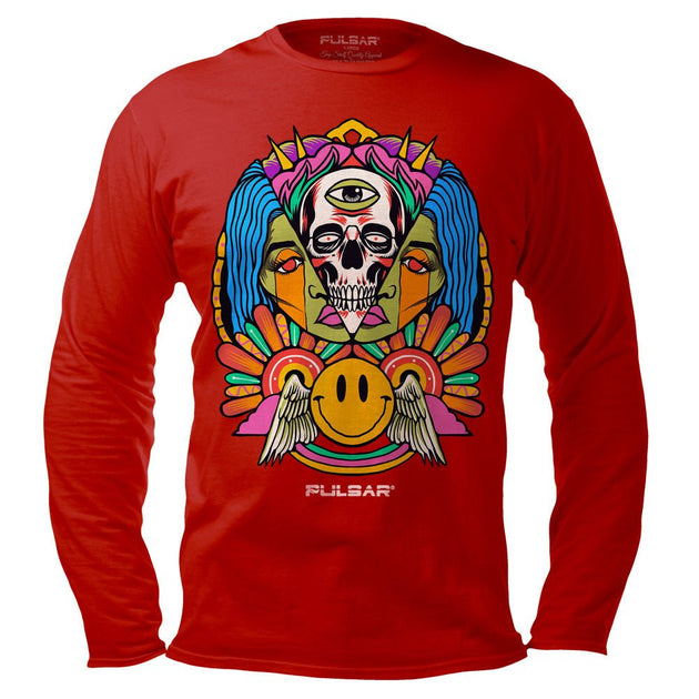 Pulsar Trippin Red Long Sleeve Shirt - Glasss Station