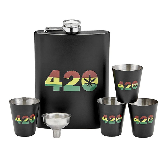 Rasta 420 Flask Set - Glasss Station