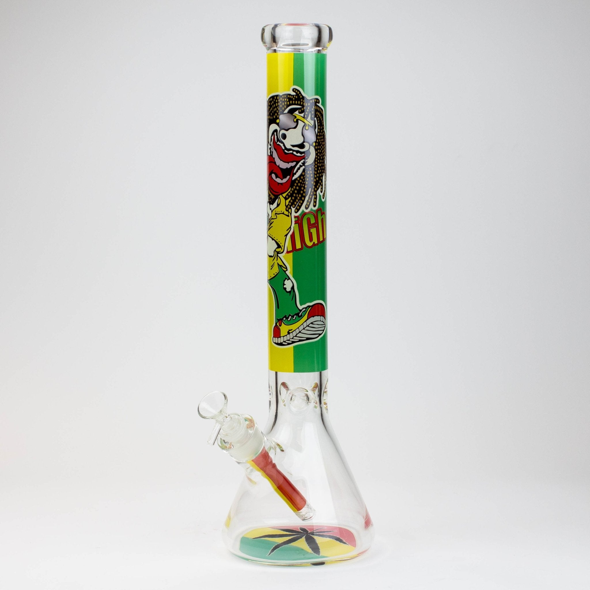 Rasta Man 17.5" 7mm Glass Beaker Bong - Glasss Station