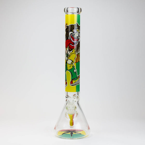 Rasta Man 17.5" 7mm Glass Beaker Bong - Glasss Station