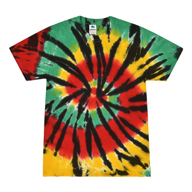 Rasta Web Short Sleeve Tie-Dye T-Shirt - Glasss Station