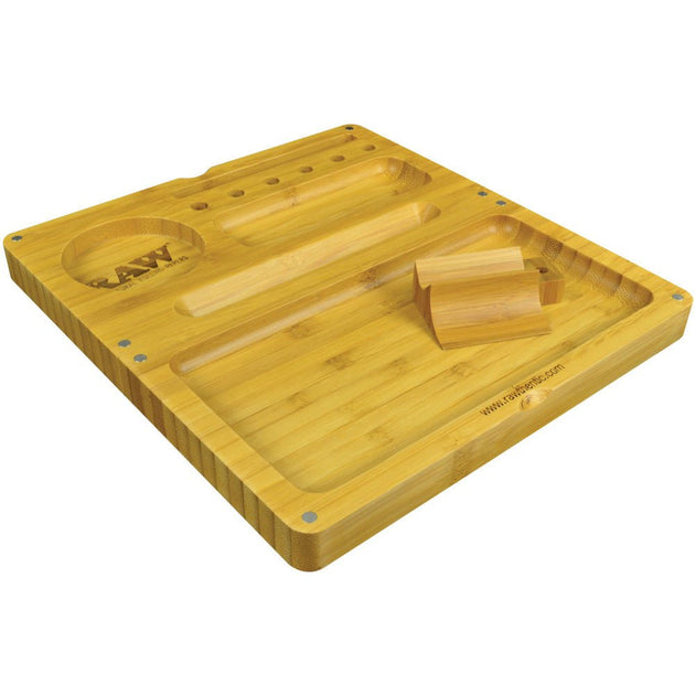 Raw Backflip Magnetic Bamboo Rolling Tray - Glasss Station