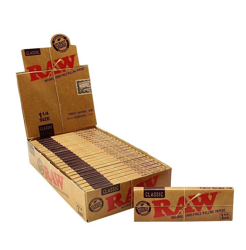 Raw Classic Rolling Papers 1 1/4 size - Glasss Station
