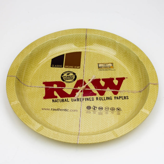 RAW Round Metal Rolling Tray - Glasss Station