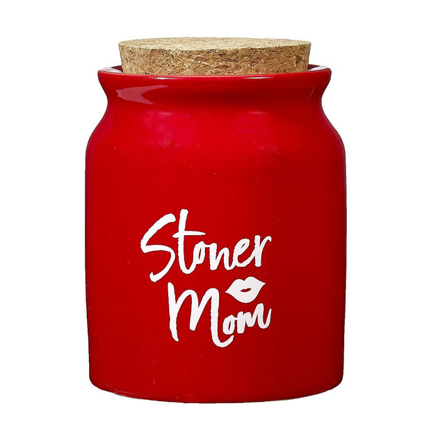 Red Stoner Mom Stash Jar - Glasss Station