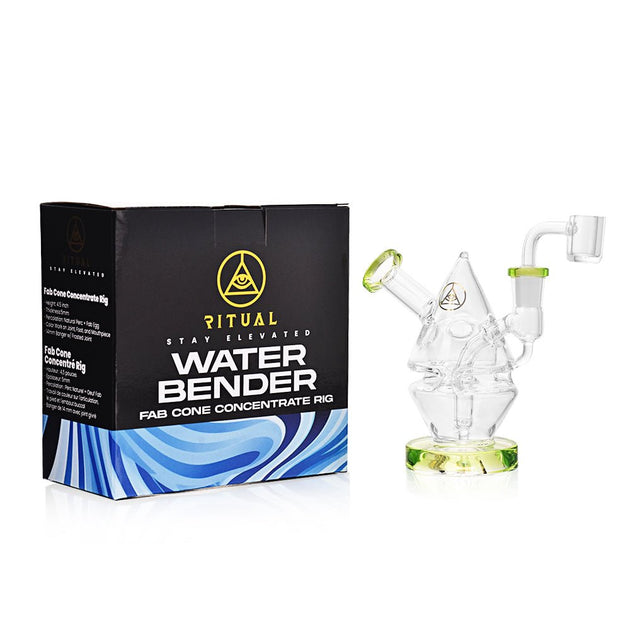 Ritual Smoke Water Bender Lime Green Fab Cone Rig - Glasss Station