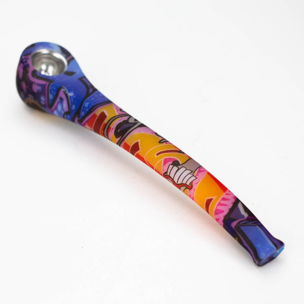 Silicone Graphic 9" Gandalf Hand Pipe - Glasss Station