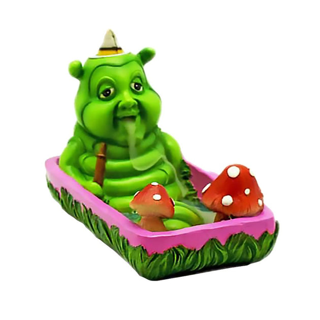 Smoking Caterpillar 5.7" Backflow Incense Burner - Glasss Station
