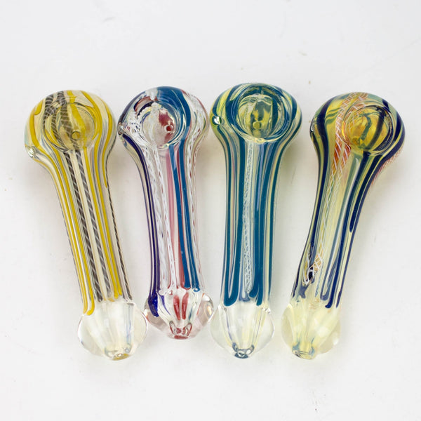 Soft Glass 5" Hand Pipe 2 Pack - Glasss Station