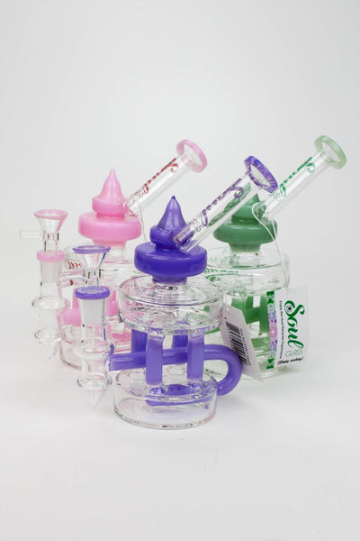 SOUL Glass 7" 2-in-1 Double Deck Recycler Rig - Glasss Station