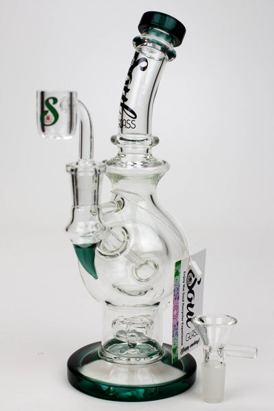 SOUL Glass 9.5" 2-in-1 Double Sphere Recycler Bong/Rig - Glasss Station